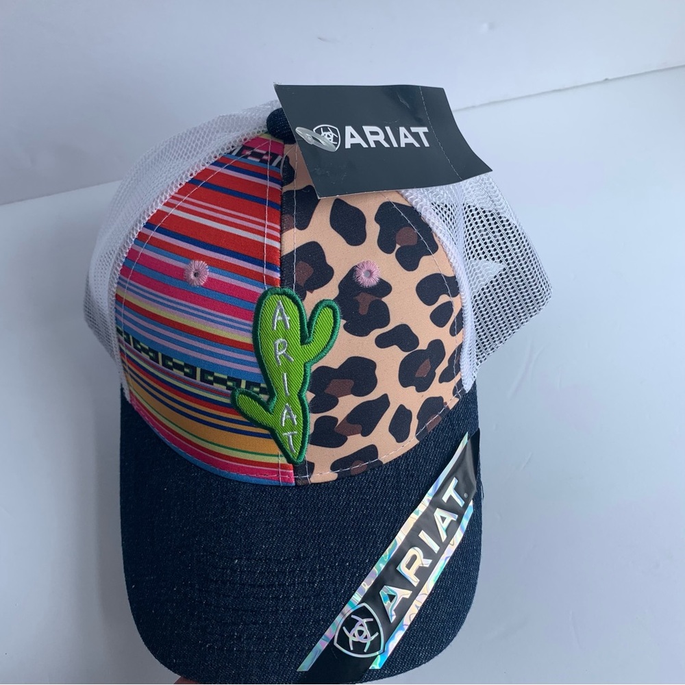 Ariat Striped and Leopard Cactus Cap